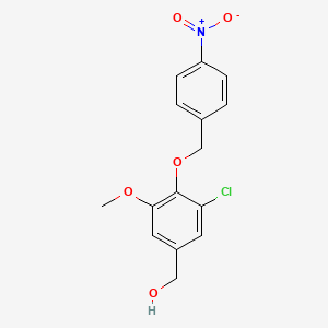 molecular formula C15H14ClNO5 B5723348 {3-chloro-5-methoxy-4-[(4-nitrobenzyl)oxy]phenyl}methanol 