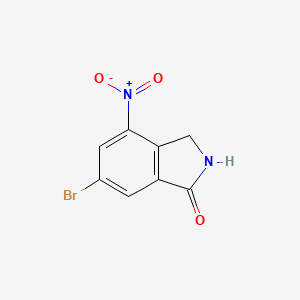 molecular formula C8H5BrN2O3 B572335 6-Bromo-4-nitroisoindolin-1-one CAS No. 1269291-06-6