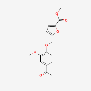 molecular formula C17H18O6 B5723361 methyl 5-[(2-methoxy-4-propionylphenoxy)methyl]-2-furoate 