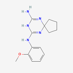 N-(2-methoxyphenyl)-6,8,10-triazaspiro[4.5]deca-6,9-diene-7,9-diamine