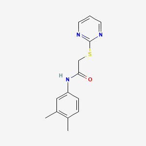 N-(3,4-dimethylphenyl)-2-pyrimidin-2-ylsulfanylacetamide