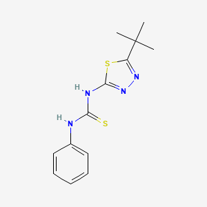 molecular formula C13H16N4S2 B5723370 N-(5-tert-butyl-1,3,4-thiadiazol-2-yl)-N'-phenylthiourea 