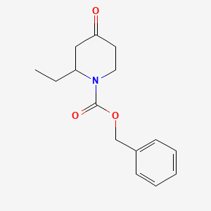 molecular formula C15H19NO3 B572338 Benzyl 2-ethyl-4-oxopiperidine-1-carboxylate CAS No. 1245645-94-6