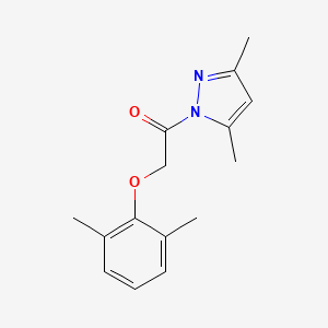 molecular formula C15H18N2O2 B5723395 1-[(2,6-dimethylphenoxy)acetyl]-3,5-dimethyl-1H-pyrazole 