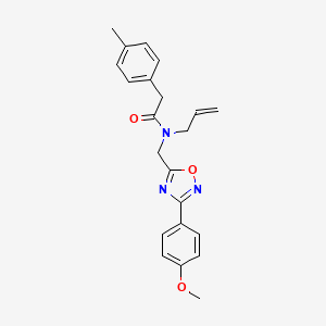 molecular formula C22H23N3O3 B5723397 N-allyl-N-{[3-(4-methoxyphenyl)-1,2,4-oxadiazol-5-yl]methyl}-2-(4-methylphenyl)acetamide 