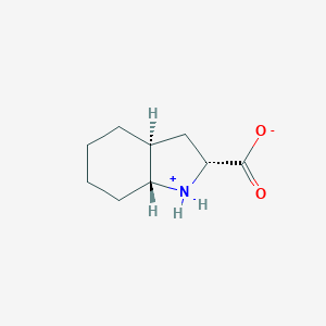 molecular formula C9H15NO2 B057234 (2R,3aS,7aR)-Octahydro-1H-Indol-2-carbonsäure CAS No. 145513-92-4