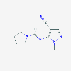 1-methyl-5-[(1-pyrrolidinylmethylene)amino]-1H-pyrazole-4-carbonitrile