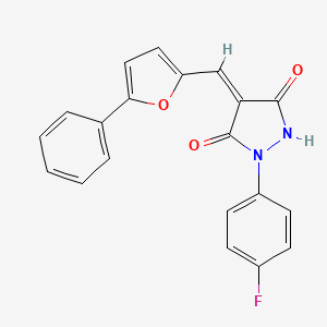 1-(4-fluorophenyl)-4-[(5-phenyl-2-furyl)methylene]-3,5-pyrazolidinedione