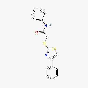 molecular formula C17H14N2OS2 B5723410 N-phenyl-2-[(4-phenyl-1,3-thiazol-2-yl)thio]acetamide 