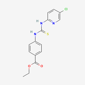 molecular formula C15H14ClN3O2S B5723427 ethyl 4-({[(5-chloro-2-pyridinyl)amino]carbonothioyl}amino)benzoate 