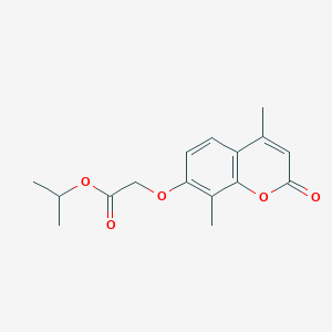 molecular formula C16H18O5 B5723452 isopropyl [(4,8-dimethyl-2-oxo-2H-chromen-7-yl)oxy]acetate 