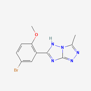molecular formula C11H10BrN5O B5723472 6-(5-bromo-2-methoxyphenyl)-3-methyl-5H-[1,2,4]triazolo[4,3-b][1,2,4]triazole 