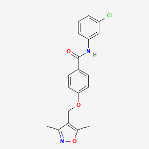molecular formula C19H17ClN2O3 B5723486 N-(3-chlorophenyl)-4-[(3,5-dimethyl-4-isoxazolyl)methoxy]benzamide 