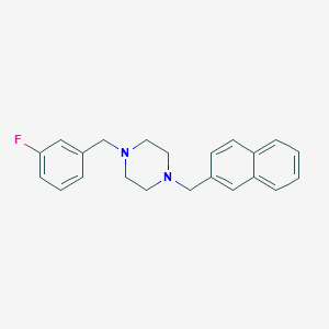 molecular formula C22H23FN2 B5723489 1-(3-fluorobenzyl)-4-(2-naphthylmethyl)piperazine 