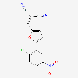 molecular formula C14H6ClN3O3 B5723502 {[5-(2-chloro-5-nitrophenyl)-2-furyl]methylene}malononitrile 