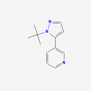 molecular formula C12H15N3 B572351 3-(1-(tert-Butyl)-1H-pyrazol-5-yl)pyridine CAS No. 1269291-19-1