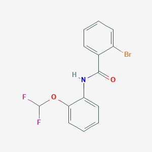 molecular formula C14H10BrF2NO2 B5723538 2-bromo-N-[2-(difluoromethoxy)phenyl]benzamide 