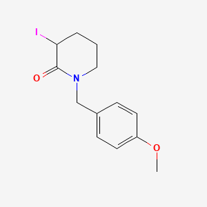 molecular formula C13H16INO2 B572356 3-Iodo-1-(4-methoxybenzyl)piperidin-2-one CAS No. 1245646-02-9