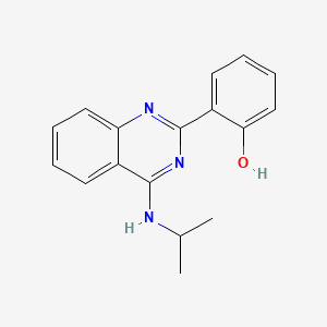 molecular formula C17H17N3O B5723563 2-[4-(isopropylamino)-2-quinazolinyl]phenol 