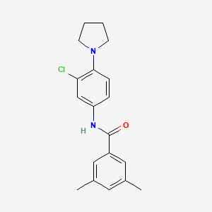 molecular formula C19H21ClN2O B5723582 N-[3-chloro-4-(1-pyrrolidinyl)phenyl]-3,5-dimethylbenzamide 