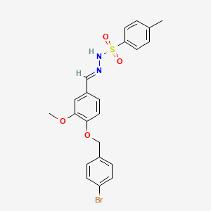 molecular formula C22H21BrN2O4S B5723598 N'-{4-[(4-bromobenzyl)oxy]-3-methoxybenzylidene}-4-methylbenzenesulfonohydrazide 