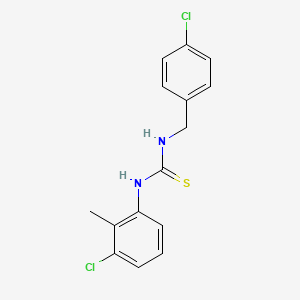 molecular formula C15H14Cl2N2S B5723625 N-(4-chlorobenzyl)-N'-(3-chloro-2-methylphenyl)thiourea 