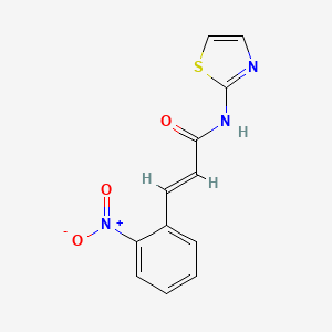 molecular formula C12H9N3O3S B5723640 3-(2-nitrophenyl)-N-1,3-thiazol-2-ylacrylamide 