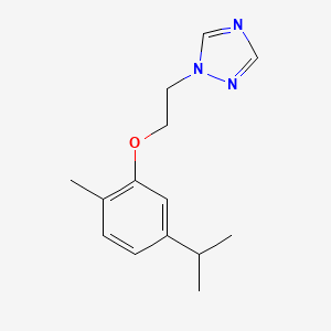 molecular formula C14H19N3O B5723645 1-[2-(5-isopropyl-2-methylphenoxy)ethyl]-1H-1,2,4-triazole 