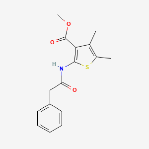 molecular formula C16H17NO3S B5723659 methyl 4,5-dimethyl-2-[(phenylacetyl)amino]-3-thiophenecarboxylate CAS No. 5762-24-3