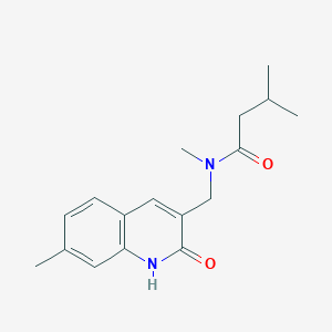N-[(2-hydroxy-7-methyl-3-quinolinyl)methyl]-N,3-dimethylbutanamide