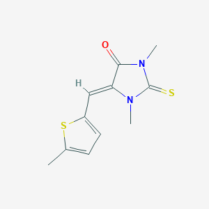 molecular formula C11H12N2OS2 B5723665 1,3-dimethyl-5-[(5-methyl-2-thienyl)methylene]-2-thioxo-4-imidazolidinone 