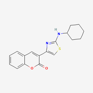 molecular formula C18H18N2O2S B5723674 3-[2-(cyclohexylamino)-1,3-thiazol-4-yl]-2H-chromen-2-one 