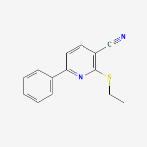 molecular formula C14H12N2S B5723682 2-(ethylthio)-6-phenylnicotinonitrile 