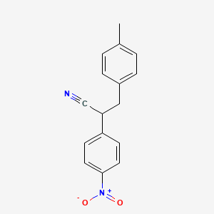molecular formula C16H14N2O2 B572369 2-(4-Nitrophenyl)-3-(p-tolyl)propanenitrile CAS No. 1254177-46-2
