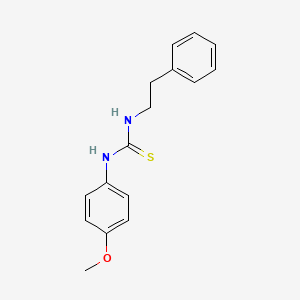 molecular formula C16H18N2OS B5723695 N-(4-methoxyphenyl)-N'-(2-phenylethyl)thiourea 