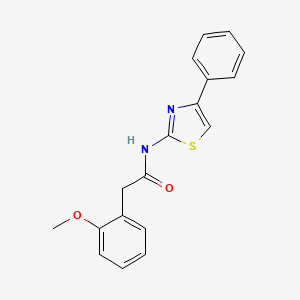 molecular formula C18H16N2O2S B5723705 2-(2-methoxyphenyl)-N-(4-phenyl-1,3-thiazol-2-yl)acetamide 