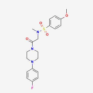 molecular formula C20H24FN3O4S B5723720 N-{2-[4-(4-Fluoro-phenyl)-piperazin-1-yl]-2-oxo-ethyl}-4-methoxy-N-methyl-benzenesulfonamide 