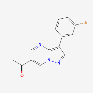 1-[3-(3-bromophenyl)-7-methylpyrazolo[1,5-a]pyrimidin-6-yl]ethanone
