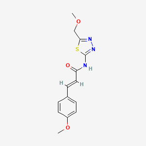 molecular formula C14H15N3O3S B5723741 N-[5-(methoxymethyl)-1,3,4-thiadiazol-2-yl]-3-(4-methoxyphenyl)acrylamide 