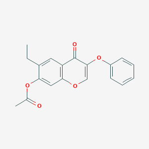 molecular formula C19H16O5 B5723748 6-ethyl-4-oxo-3-phenoxy-4H-chromen-7-yl acetate 