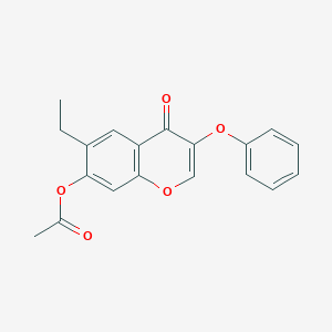 6-ethyl-4-oxo-3-phenoxy-4H-chromen-7-yl acetate