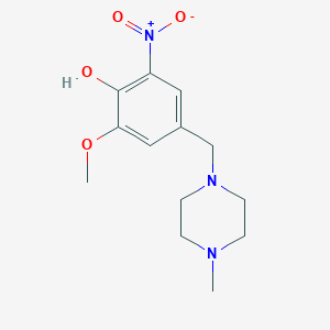 molecular formula C13H19N3O4 B5723798 2-methoxy-4-[(4-methyl-1-piperazinyl)methyl]-6-nitrophenol 