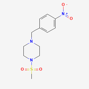 molecular formula C12H17N3O4S B5723831 1-(methylsulfonyl)-4-(4-nitrobenzyl)piperazine 