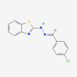 molecular formula C14H10ClN3S B5723843 4-chlorobenzaldehyde 1,3-benzothiazol-2-ylhydrazone CAS No. 33119-82-3