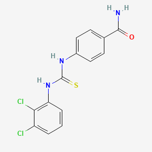 molecular formula C14H11Cl2N3OS B5723852 4-({[(2,3-dichlorophenyl)amino]carbonothioyl}amino)benzamide 