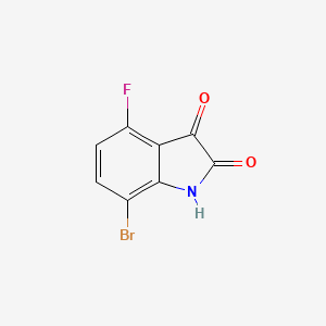 molecular formula C8H3BrFNO2 B572388 7-Bromo-4-fluoroindoline-2,3-dione CAS No. 1245648-36-5