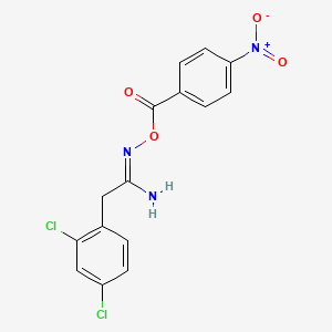 molecular formula C15H11Cl2N3O4 B5723885 2-(2,4-dichlorophenyl)-N'-[(4-nitrobenzoyl)oxy]ethanimidamide 