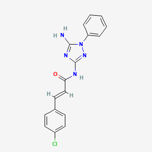 N-(5-amino-1-phenyl-1H-1,2,4-triazol-3-yl)-3-(4-chlorophenyl)acrylamide