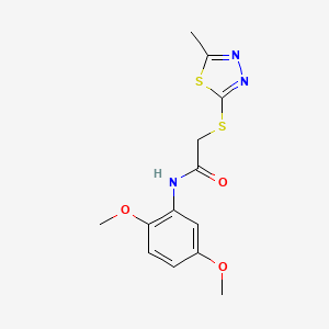 molecular formula C13H15N3O3S2 B5723935 N-(2,5-dimethoxyphenyl)-2-[(5-methyl-1,3,4-thiadiazol-2-yl)thio]acetamide 