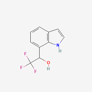 molecular formula C10H8F3NO B572394 2,2,2-trifluoro-1-(1H-indol-7-yl)ethanol CAS No. 1263280-39-2